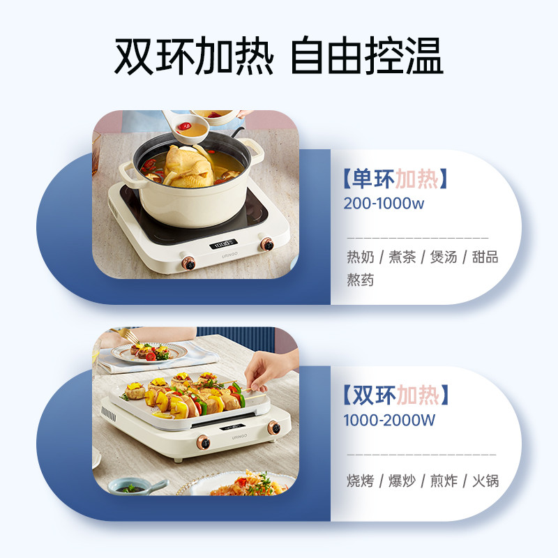 URINGO Multifunction Cooker Electric Pot Home Appliance Chafing Dish Household Multi-function Cookin