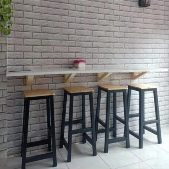 Kursi Bar Kayu / Kursi Bar Kayu Jati / Bangku Bar Tinggi Murah