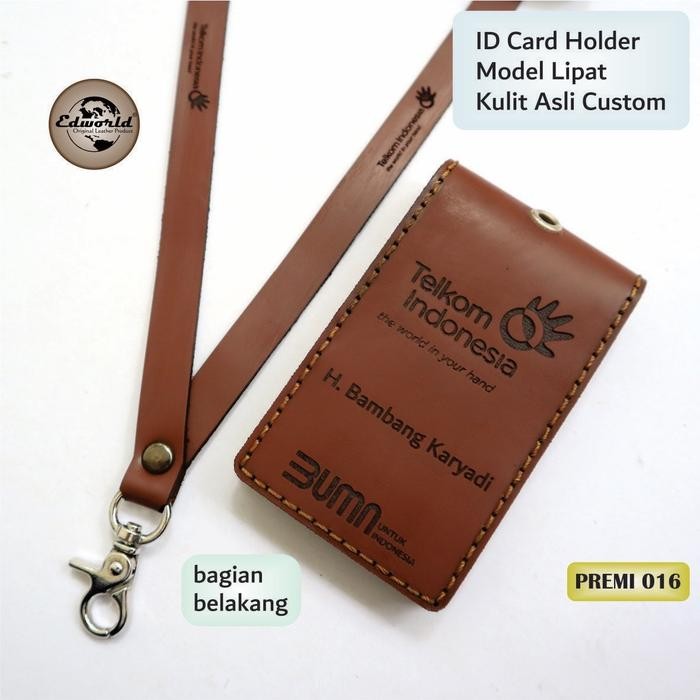 

Nametag Kulit Asli Lipat Magnet