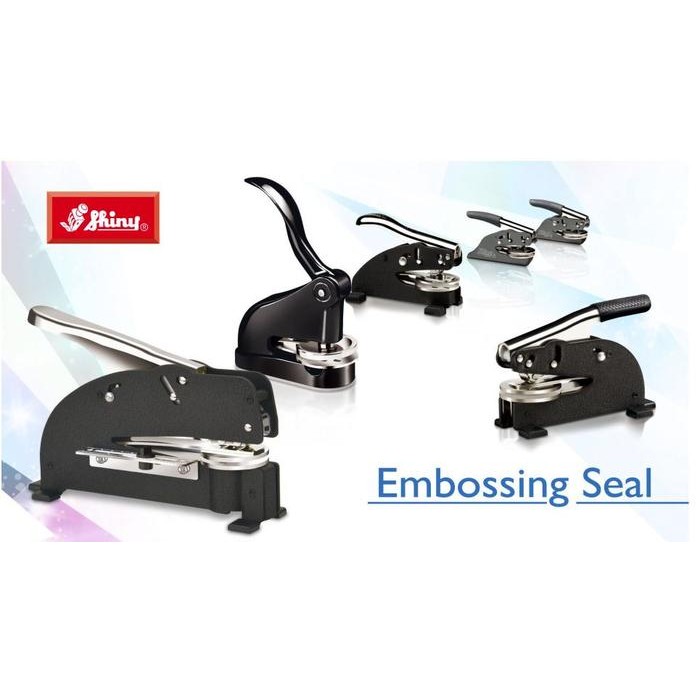 

Tkj - Paket Stempel Emboss Shiny Pocket Seal Em Bulat & Kotak - Diameter 40M