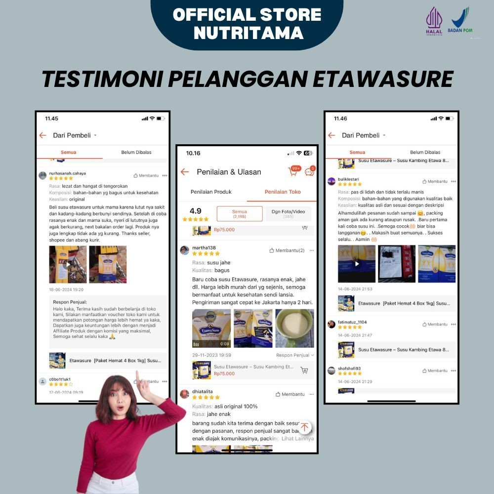 

Etawasure / Etawasure Platinum / Susu Tulang dan Sendi / Susu Therapy Asam urat
