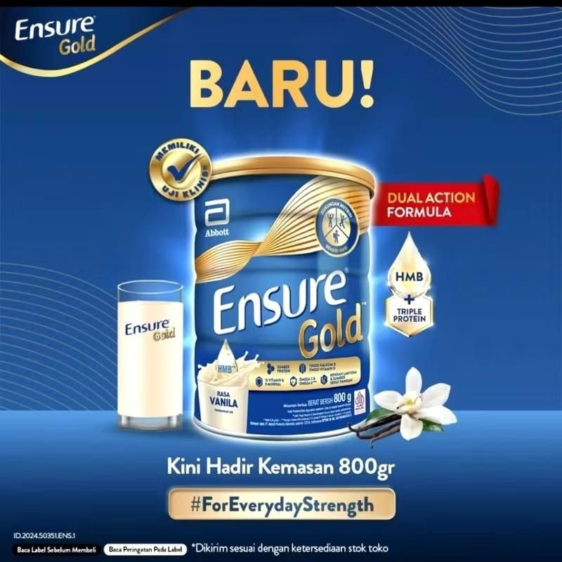 

Ensure Gold Rendah Laktosa Vanilla/Coklat 800gr/850gr ed 2026 Disarankan beli bubble tambahan