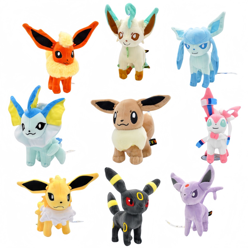 Pokemon Eevee Evolution Vaporeon Plush Toy Jolteon Flareon Espeon Umbreon Glaceon Leafeon Sylveon