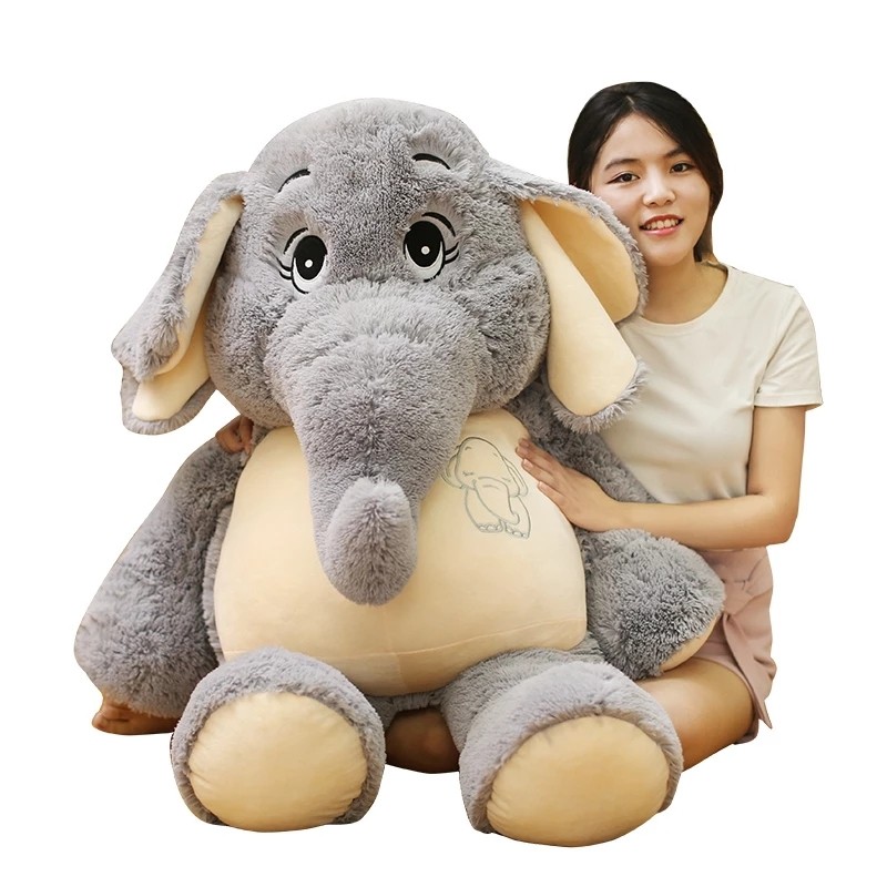 38-98Cm Giant Plush Elephant Appease Doll Stuffed Big Happy Ears Animal Toys For Friend Soft Bed