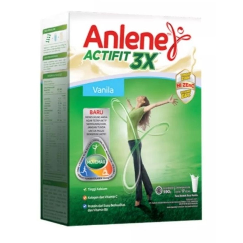 

Anlene Aktifit 3x ,Vanila & Coklat 560gr Expd 2026