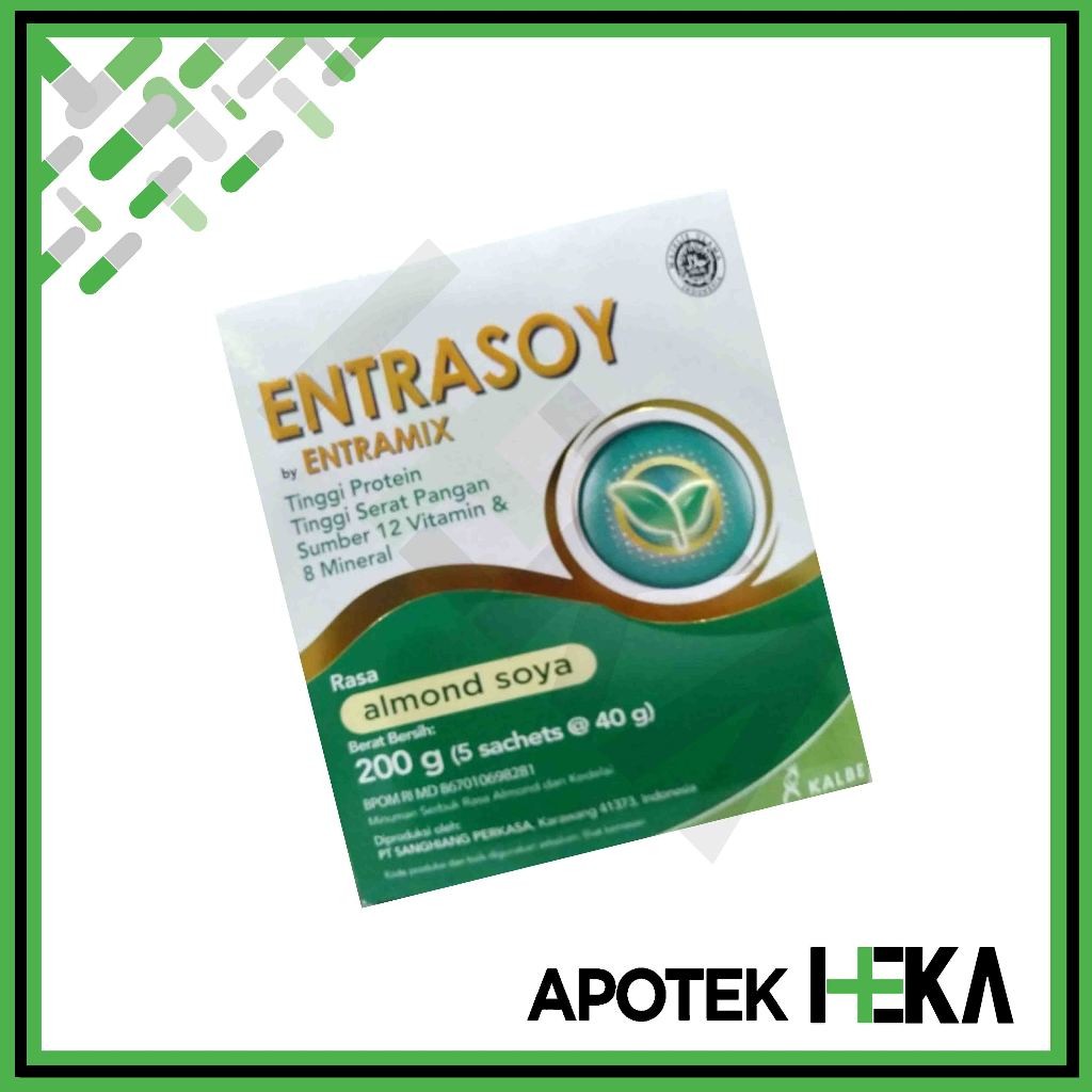 

Entrasoy 200 g Almond Soya - Susu Nutrisi Dewasa Tinggi Protein Serat [JAKSEL]
