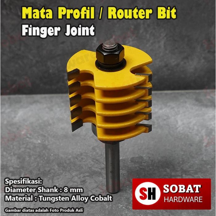 Mata Profil Router Bit Finger Joint Penyambung Kayu Woodworking