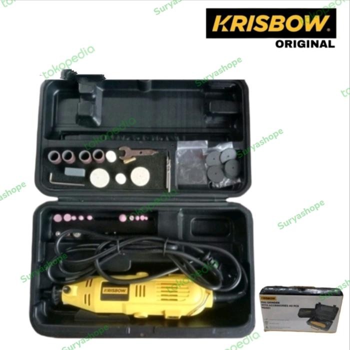 Mini Grinder Krisbow Set 40 Pcs / Mini Drill /Bor Tuner