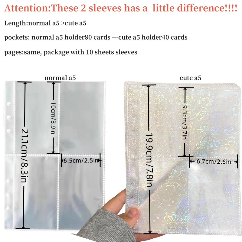 

A5 Star Transparent Cover Binder Photocard Holder Idol Kpop Photo Album Photo Collect Book Zipper