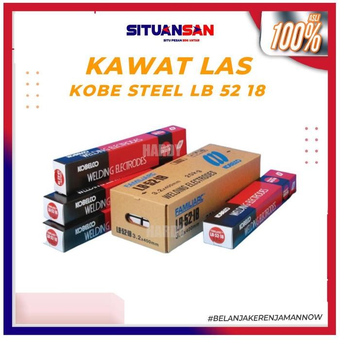Kawat Las LB 52 18 Welding Electrode AWS E7018 5kg KOBE STEEL