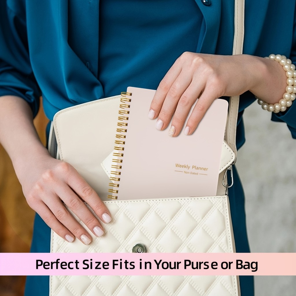 

2025 Tree Pattern Spiral Bound Weekly Planner & Notebook & Schedule Organizer, Stationery For Office