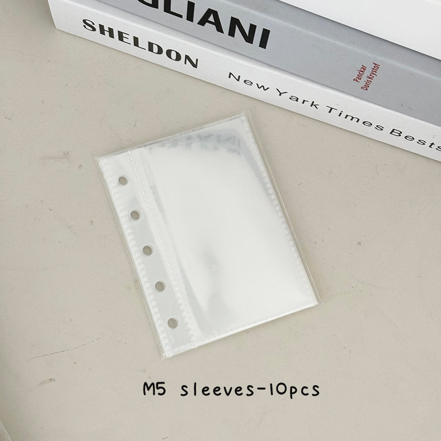 

M5/A7 Loose Leaf Journal Notebook Cover, Three Fold Protable Shell, Diy Refill Papers/Bags, Junk