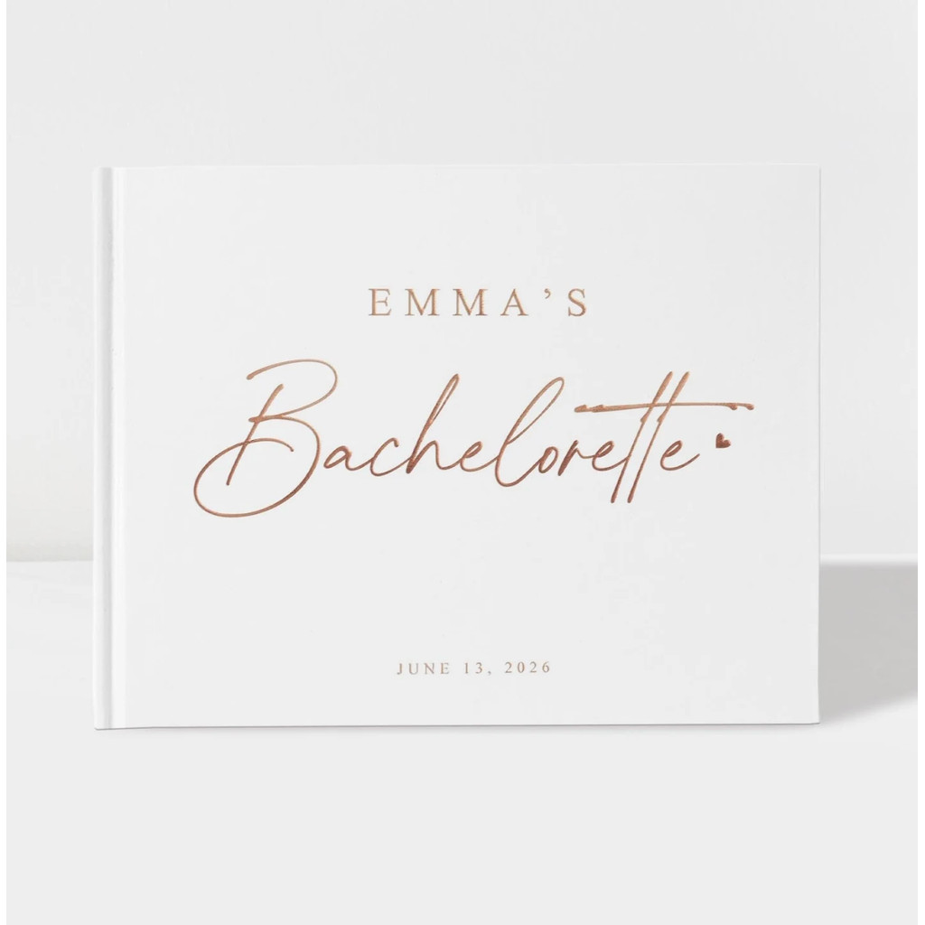 

Personalized Wedding Guest Book For Engagement Bachelorette Party Birthday Bridal Shower Keepsake