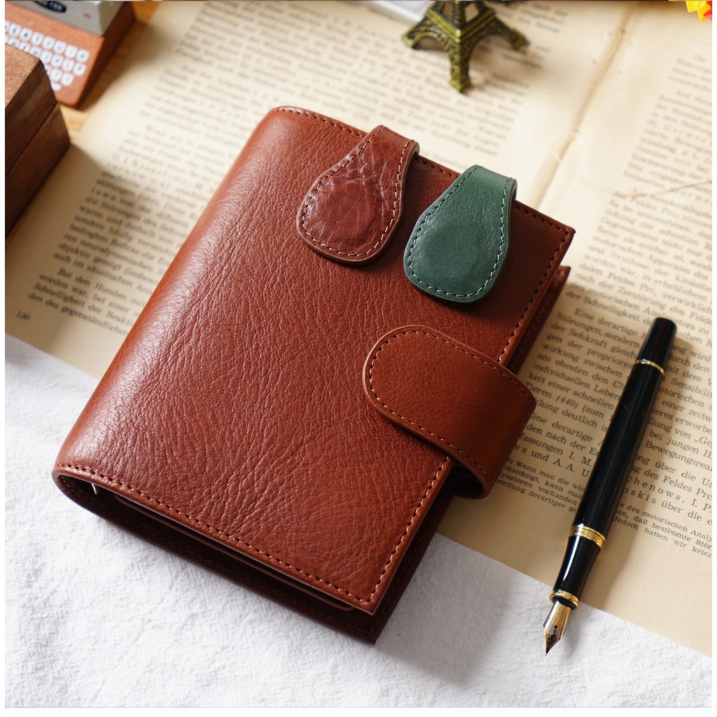 

Moterm Full Grain Leather New Style Asymmetric Magnetic Clip Durable Planner Accessory Strong