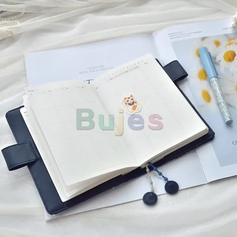 

Handmade Patchwork Fabric And Leather A5 A6 Embroidered Notebook Cover For Office And School