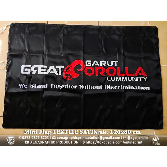 

Flagers - Sablon Bendera Custom Textile Satin Ukuran 120 X 80 Cm