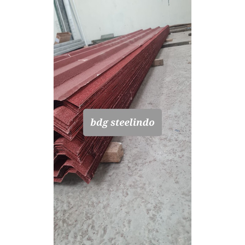 Bararoomkey_ Atap Spandek Metal Pasir 4, 5, 6 Meter Merah / Kanopi