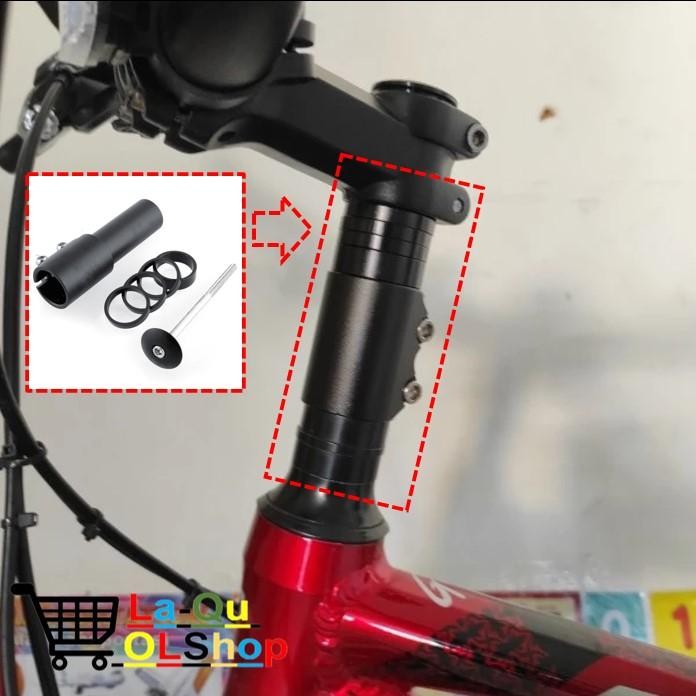 Polygon United - Fork Extender Stem Riser Peninggi Stang Sepeda Mtb Aluminium