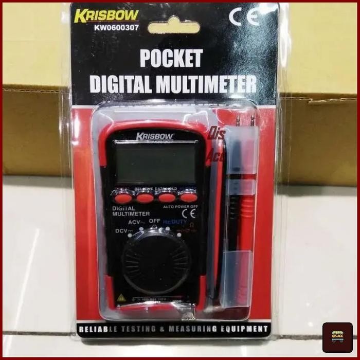 Krisbow Pocket Digital Multimeter Multitester 500 Volt Kw06-307
