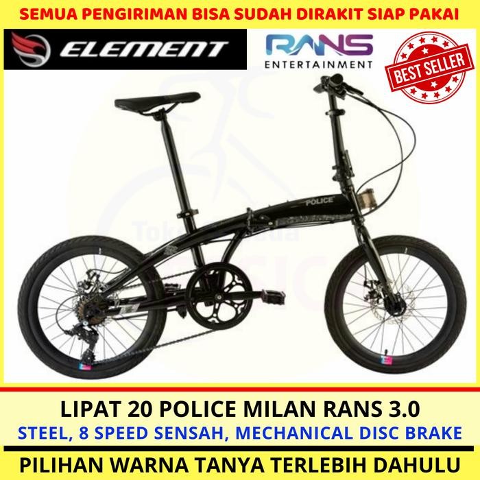 Sepeda Lipat 20 Element Police Milan