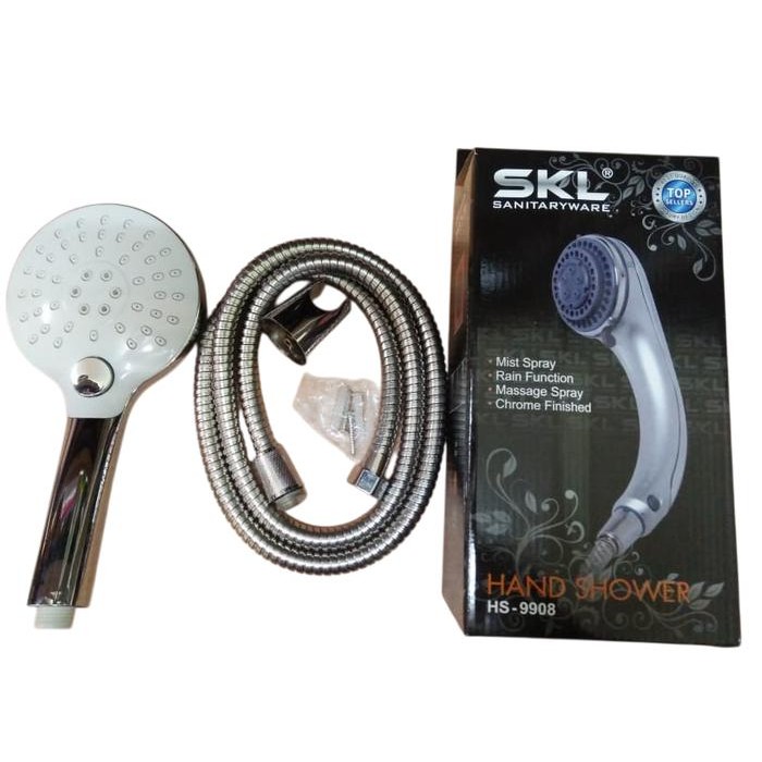 Shower Mandi Hand Sower Set Handshower Tombol Stel Air On/Off SKL 99