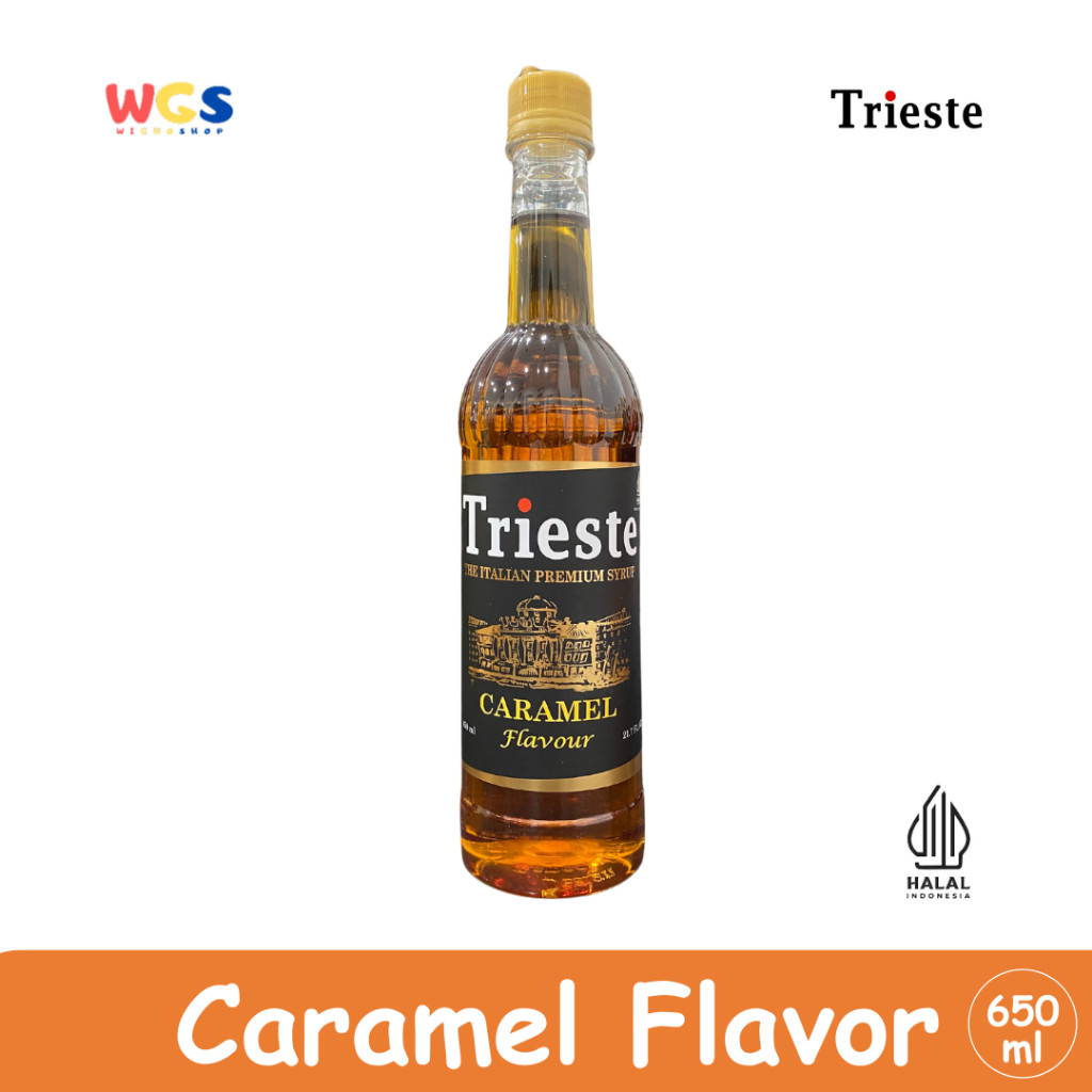 

READYY! Trieste Caramel Flavour Syrup Premium 650ml Sirup Karamel HALAL MUI untuk Kopi & Minuman