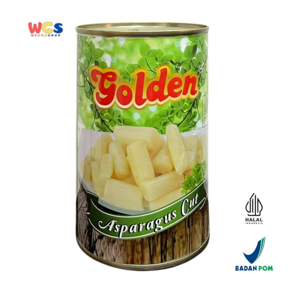 

READYY! Golden Asparagus Cut in Salt Water 430g Potongan Asparagus Kaleng Praktis, Lezat & Siap
