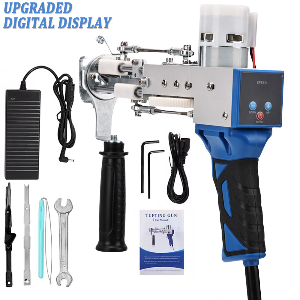 NEW Upgraded Digital Display Tufting Gun Carpet Weaving Flocking Machines Tufting Rug Gun Tool