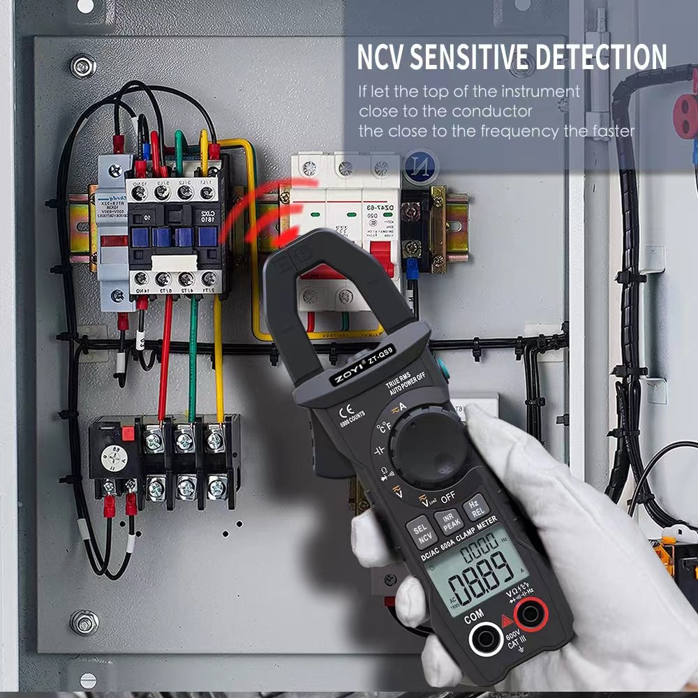 NEW ZOYI ZT-QS9,Clamp Meter T-RMS 6000 Counts Multimeter Tester,Measuring Starting Current The Clamp
