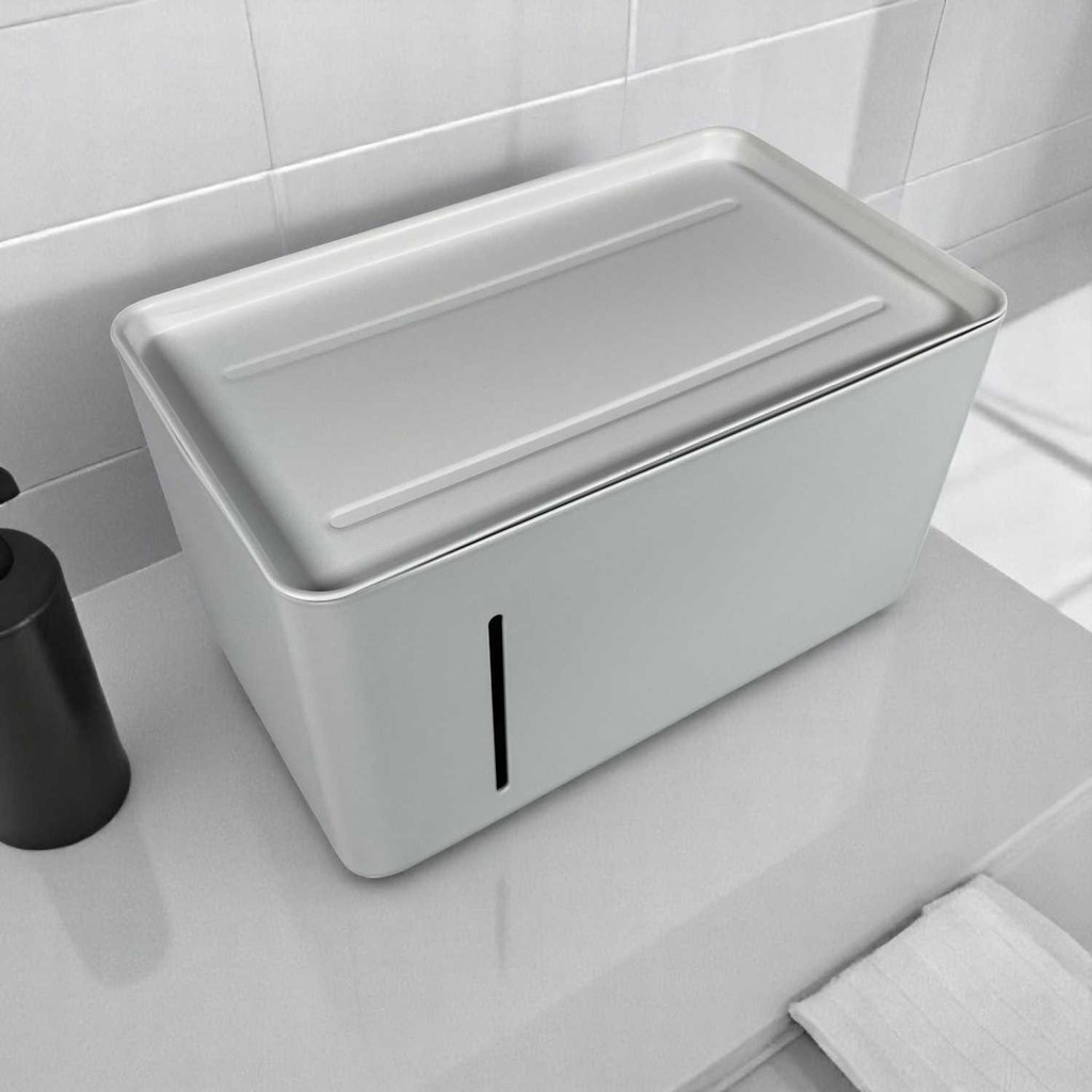 

Kotak Tisu Kamar Mandi Bebas Perforasi Aluminium Space Aluminum Perforation Free Bathroom Tissue Box Warna Putih