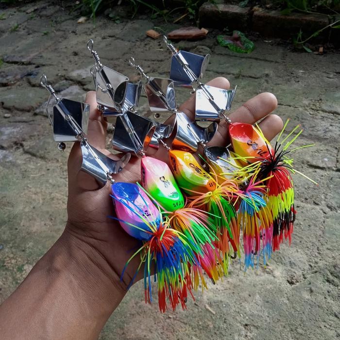 PREMIUM SLASHBAIT SLETER TEKTOK DOUBLE PROPELER UMPAN CASTING TOMAN