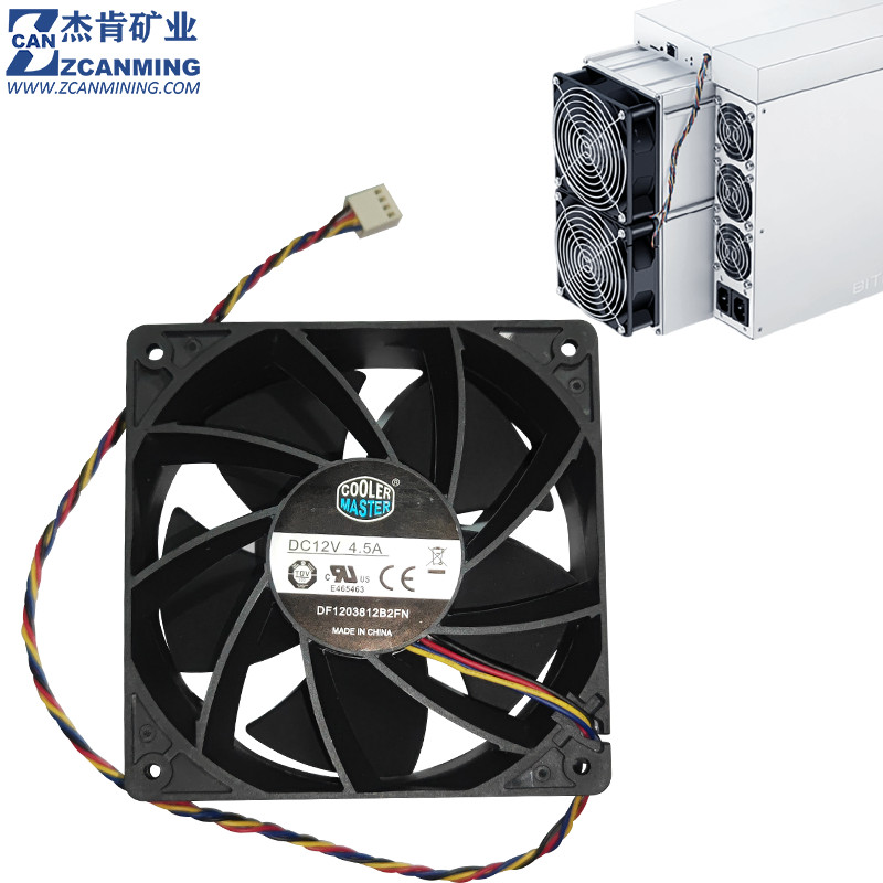 Cooler Master DF1203812B2FN DC12V 4,5A Kipas Pendingin Penambang 6500-7000RPM untuk Antminer S19 S19