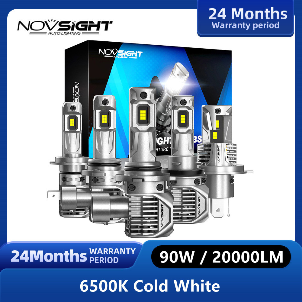Novsight N62 H7 Lampu Depan LED untuk Mobil H4 LED H11 9005 HB3 9006 HB4 6500K 20000LM 90W 12V LED L