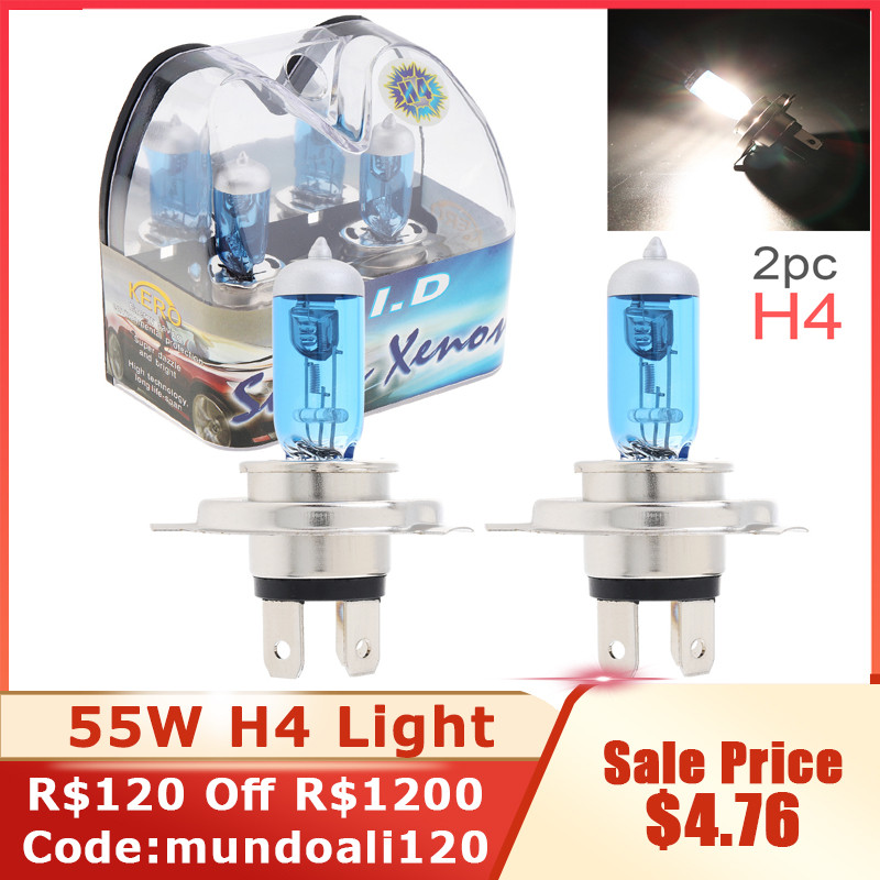 2 Buah H1 H3 H4 H7 H8 H9 H10 H11 H12 H15 9005 9012 1555W 6000K 12V Lampu Putih Lampu Halogen Xenon M