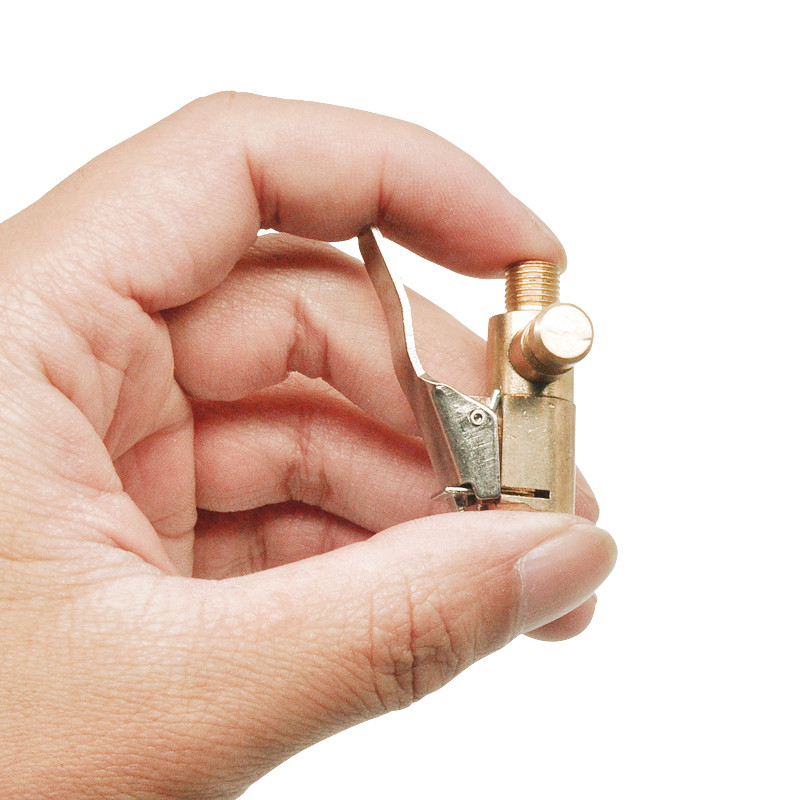 Pompa Tiup Portabel untuk Ban Mobil Chuck Udara Pompa Inflator Katup Konektor Adaptor Clip-On Mobil 