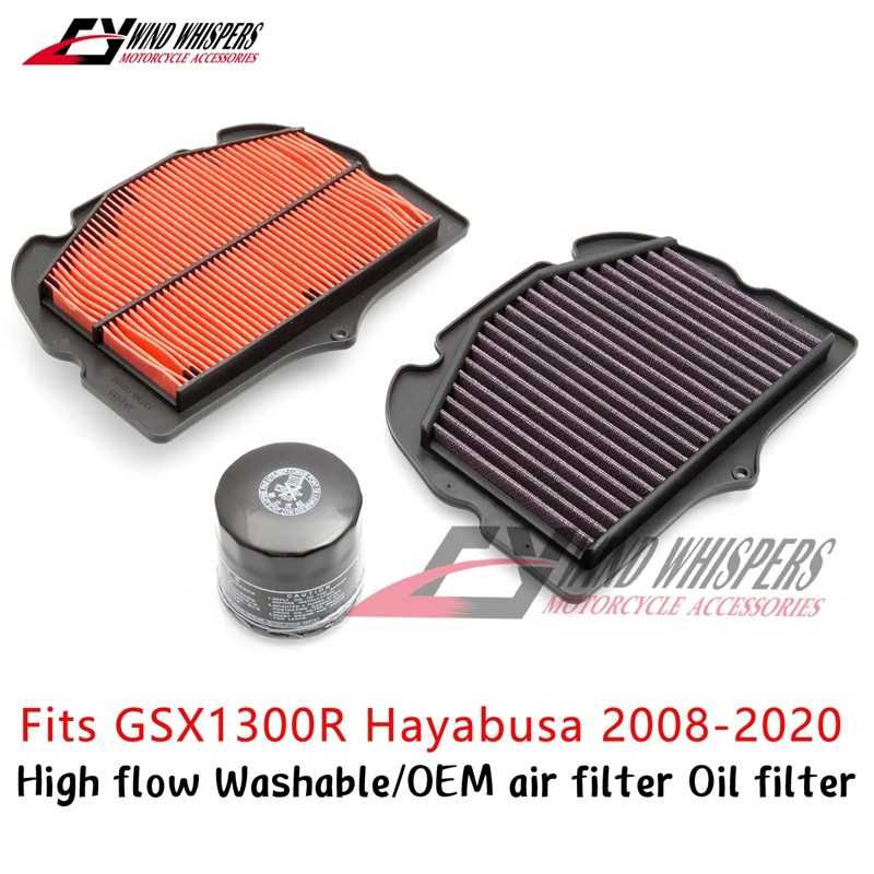Filter Oli Aliran Tinggi Filter Asupan Udara Elemen Pembersih Filter Udara untuk Suzuki GSX-R1300 GS