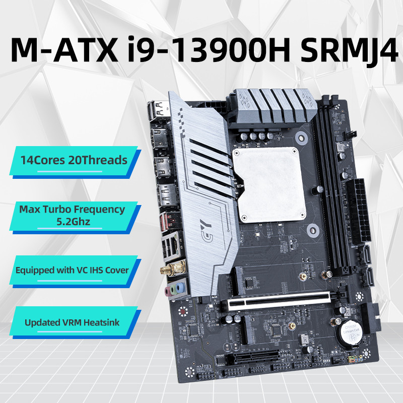 ERYING DIY Motherboard with Onboard Core CPU Interpose Kit i9 13900H i9-13900H DDR4 Gaming PC Deskto