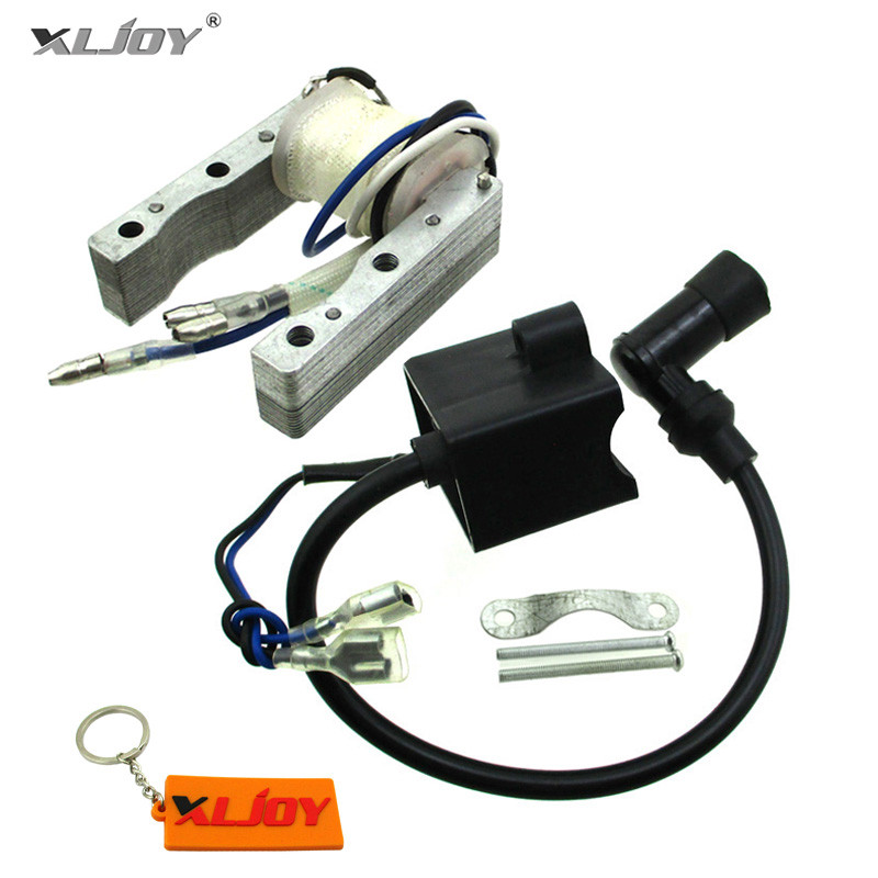 XLJOY Kumparan Pengapian CDI Magneto Stator Coil untuk 2-Stroke 50cc 60cc 66cc 80cc Mesin Sepeda Ber