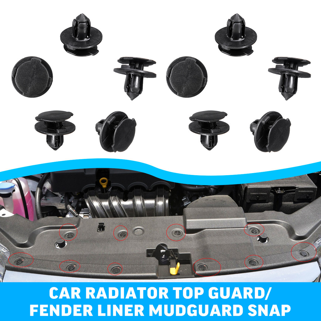 10 Buah Penutup Pelindung Atas Radiator Depan B182 Klip Jepret Fender Liner untuk Geely Atlas Boyue 