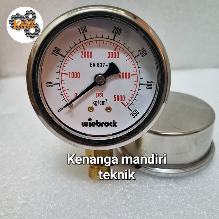 Pressure Gauge Stainless 2 1/2 Inchi 350 Bar 5000 Psi Wiebrock