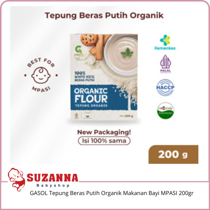 

SANS Gasol Tepung Organik Beras Putih 200gr