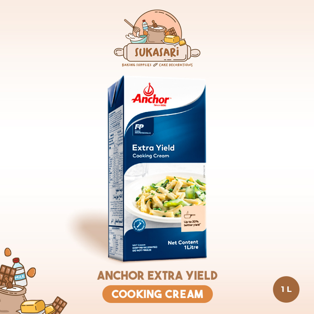

SANS Sukasari - Anchor Extra Yield Cooking Cream 1L / Cooking Cream Anchor / Sameday Delivery -