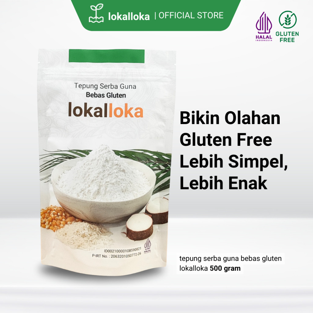 

SANS Tepung Serba Guna Gluten Free Lokalloka 500 Gram Pengganti Terigu