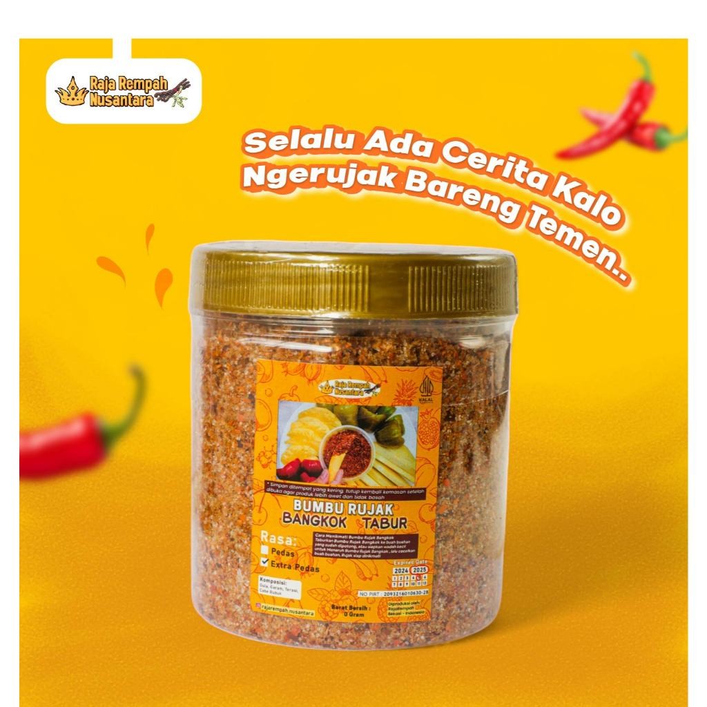 

SANS Bumbu Rujak Bangkok 350Gram BUMBU TABUR Sambal Jambu Kristal Rujak Buah - Rmh001