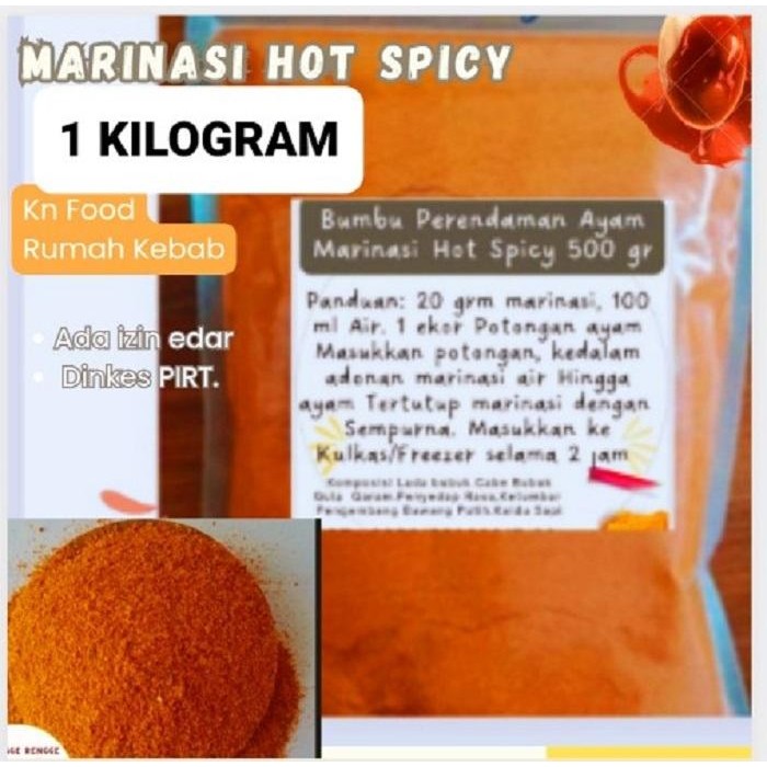 

SALE !!! TEPUNG BUMBU MARINASI AYAM PEDAS FRIED CHICKEN HOT SPICY 1 KG READYY