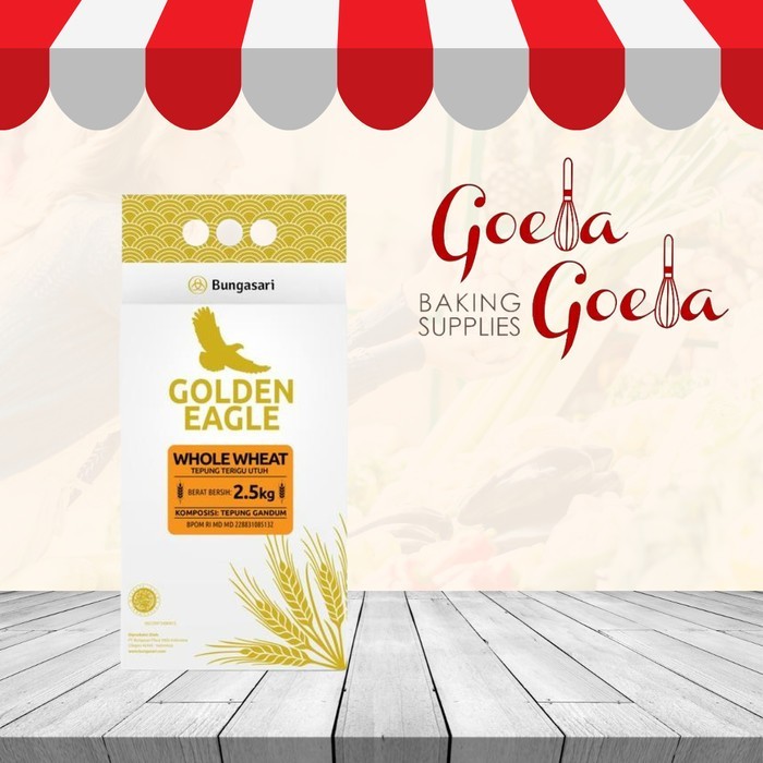 

SALE !!! TEPUNG GOLDEN EAGLE BUNGASARI WHOLE WHEAT 2,5KG READYY