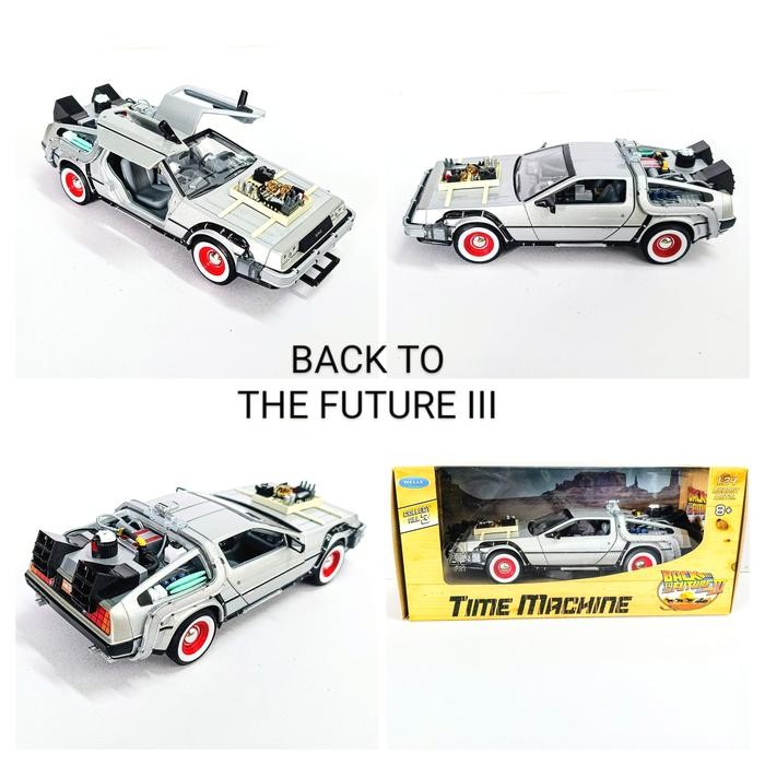 Terlaris Diecast Welly 1:24 Delorean Time Machine - Back To The Future