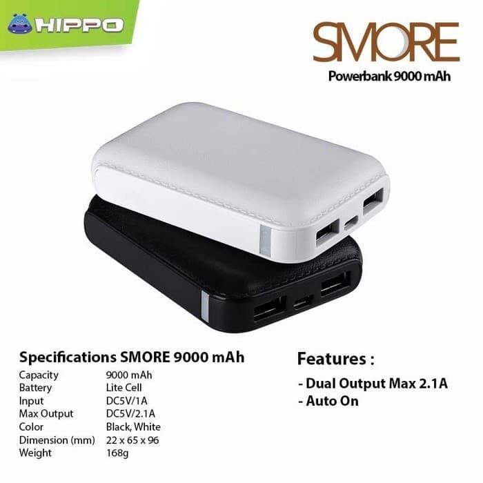 Hippo Power Bank Hippo Smore 9000Mah Power Bank Hippo 9000Mah