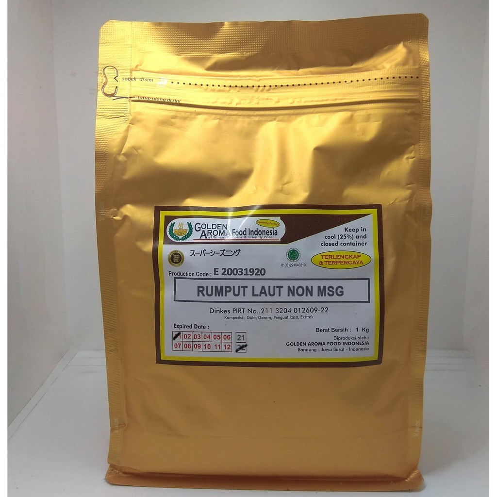 

RATU BUMBU TABUR 1 KG RASA RUMPUT LAUT SEAWEED NON MSG COCOK UNTUK ANEKA SNACK SHIHLIN KENTANG