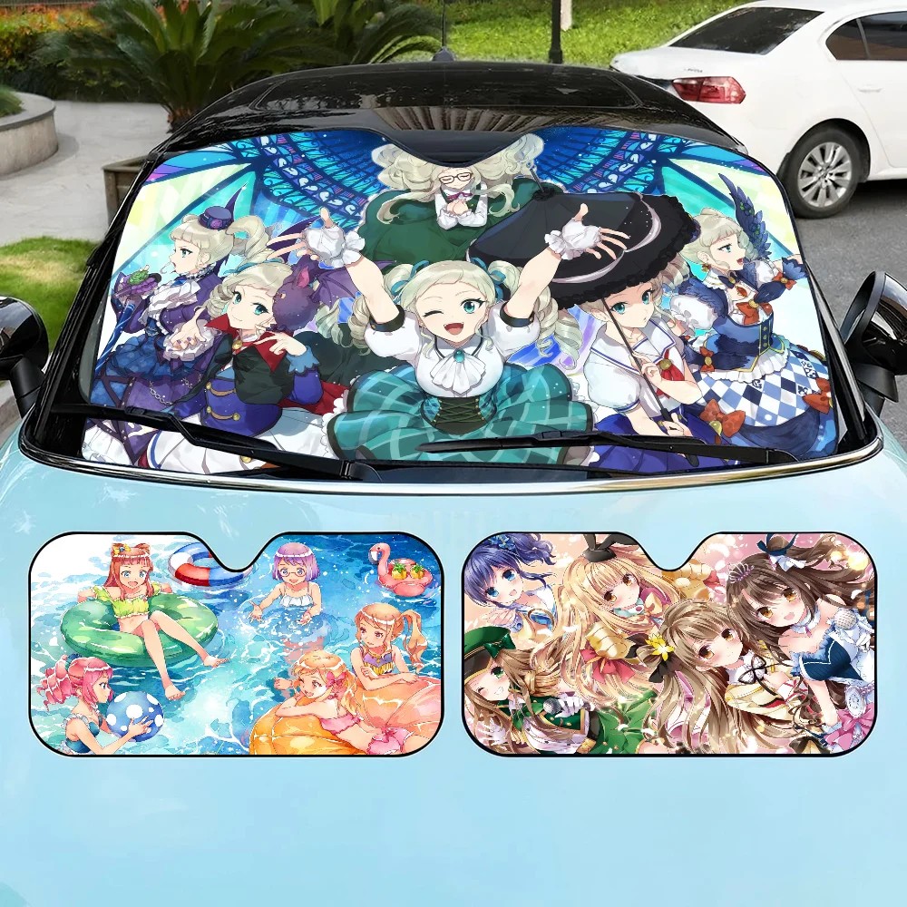 Aikatsu Summer Car Sunshade Front Windshield Sunshade Sunblock Thermal Insulation Sunshade Umbrella